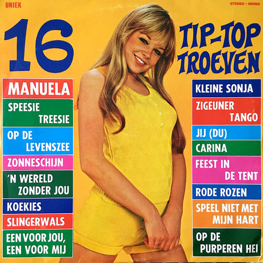 Various - 16 Tip Top Troeven (LP) (B-Keus) Vinyl LP Vinyl Redelijk / Hoes Goed