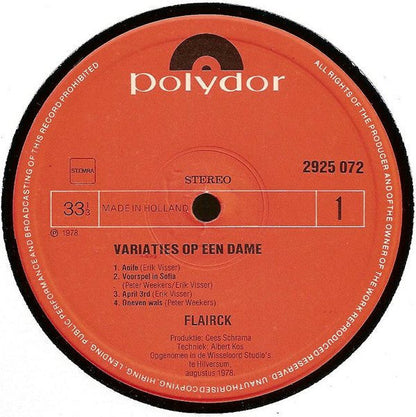 Flairck - Variaties Op Een Dame (LP) 49617 Vinyl LP VINYLSINGELS.NL