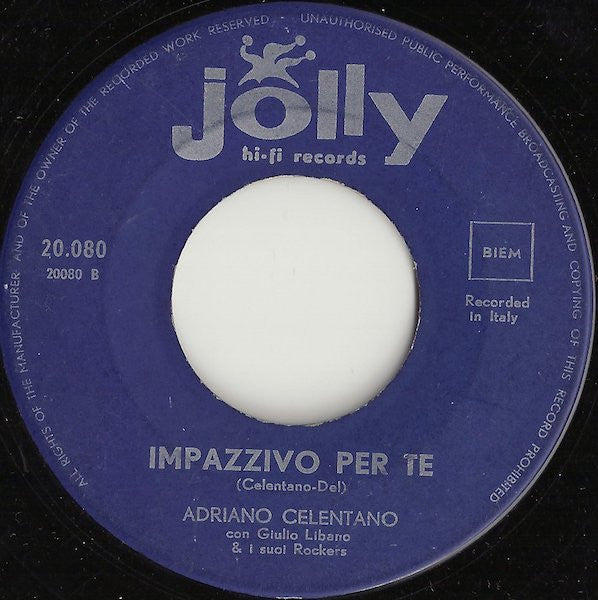 Adriano Celentano Con Giulio Libano E I Suoi Rockers - Rock Matto Vinyl Singles Vinyl Goed / Hoes Generic