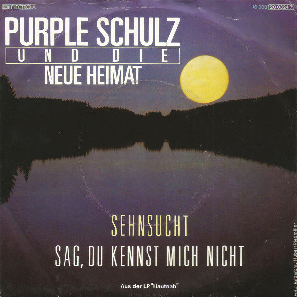 Purple Schulz Und Neue Heimat - Sehnsucht Vinyl Singles Vinyl Very Good (VG) <br> Hoes Good Plus (G+)