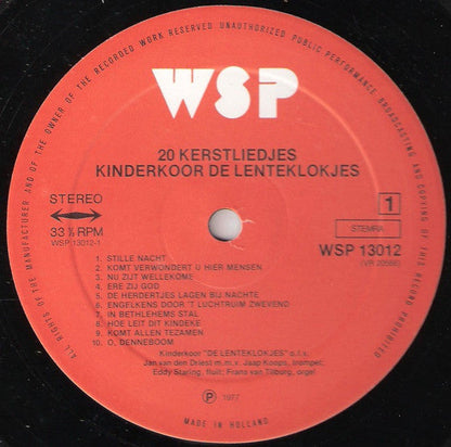 Kinderkoor De Lenteklokjes - 20 Kerstiedjes (LP) 40734 Vinyl LP Goede Staat