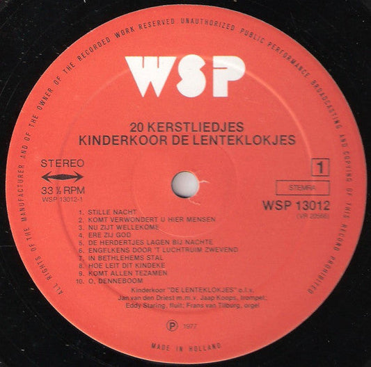 Kinderkoor De Lenteklokjes - 20 Kerstiedjes (LP)