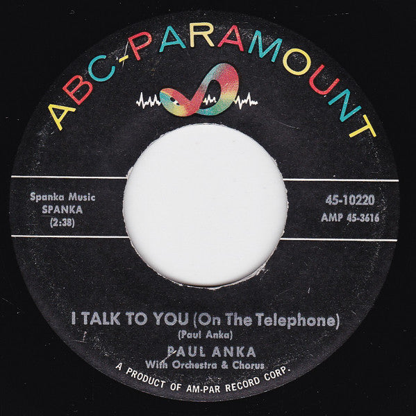 Paul Anka - Dance On Little Girl Vinyl Singles Vinyl Very Good (VG) <br> Hoes Generic