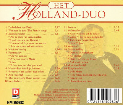 Holland Duo - Mooi Was Die Tijd (CD) Compact Disc Goede Staat