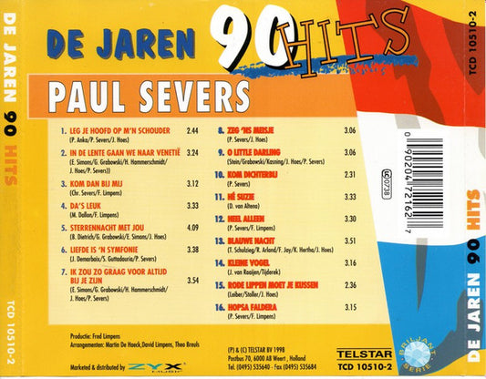 Paul Severs - De Jaren 90 Hits (CD) Compact Disc Goede Staat "VINYLSINGLES.NL"