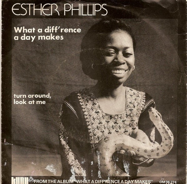 Esther Phillips - What A Diff'rence A Day Makes Vinyl Singles Vinyl Very Good (VG) <br> Hoes Good Plus (G+)