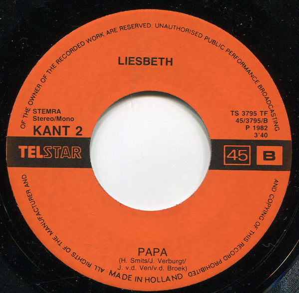 Liesbeth - Jouw Kussen Bij Kaarslicht Vinyl Singles Vinyl Goed / Hoes Generic