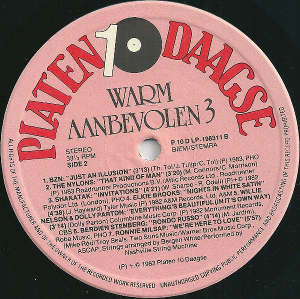Various - Warm Aanbevolen 1983 (LP) 97-50975