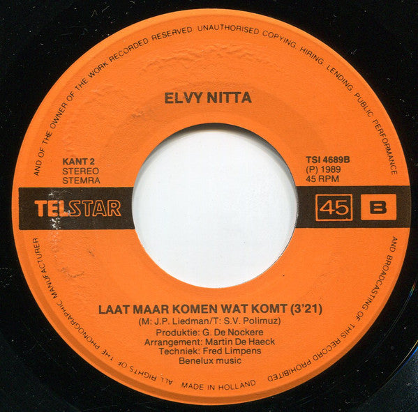 Elvy Nitta - ’n Nieuwe Liefde 34347 Vinyl Singles VINYLSINGLES.NL