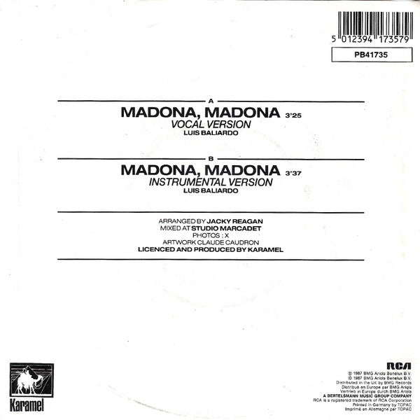 Antonio De Plata - Madona, Madona