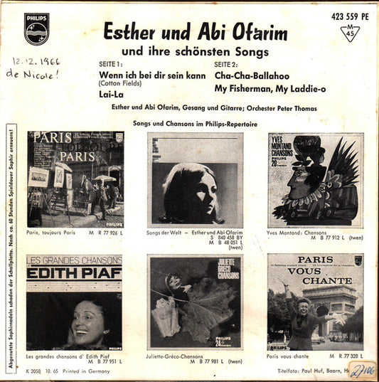 Esther & Abi Ofarim - Esther Und Abi Ofarim Und Ihre Schönsten Songs