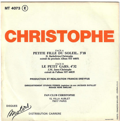 Christophe - Petite Fille Du Soleil