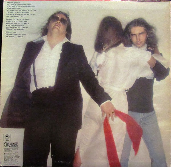 Meat Loaf - Bat Out Of Hell (LP) Vinyl LP Vinyl Very Good (VG) <br> Hoes Good Plus (G+)