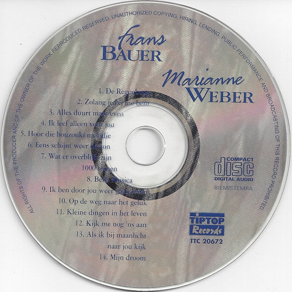 Frans Bauer & Marianne Weber - Frans Bauer & Marianne Weber (CD) 70806