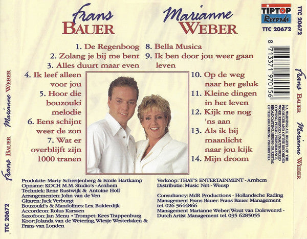 Frans Bauer & Marianne Weber - Frans Bauer & Marianne Weber (CD) Compact Disc Goede Staat