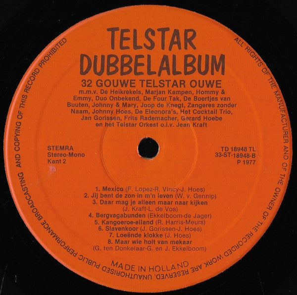 Various - 32 Gouwe Telstar Ouwe 2 (LP) 51243 Vinyl LP Dubbel Goede Staat