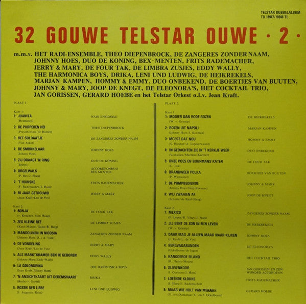 Various - 32 Gouwe Telstar Ouwe 2 (LP) 51243 Vinyl LP Dubbel Goede Staat