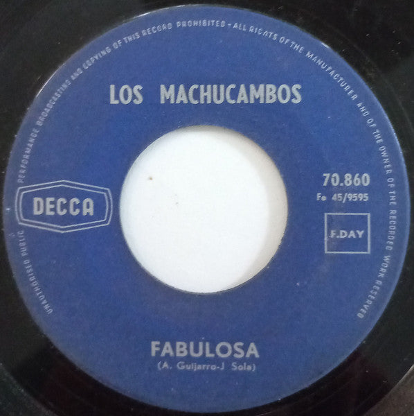 Los Machucambos - Non Monsieur Vinyl Singles Vinyl Very Good (VG) <br> Hoes Good Plus (G+)