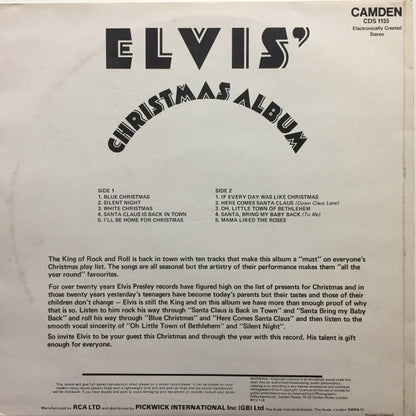 Elvis Presley - Elvis' Christmas Album (LP) (B-Keus) Vinyl LP Vinyl Goed / Hoes Redelijk