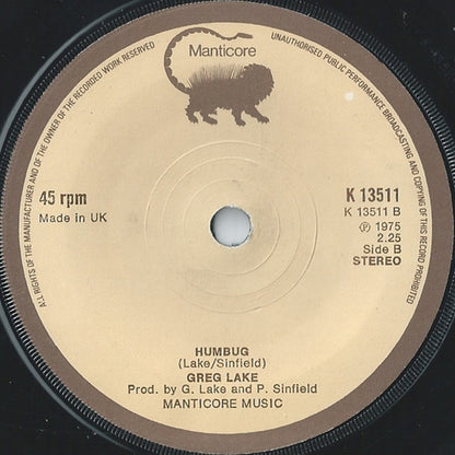 Greg Lake - I Believe In Father Christmas Vinyl Singles Vinyl Goed / Hoes Generic