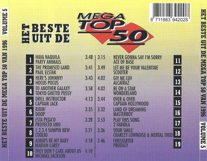 Various - Het Beste Uit De Mega Top 50 1996 Van Volume 5 (CD) Compact Disc Goede Staat