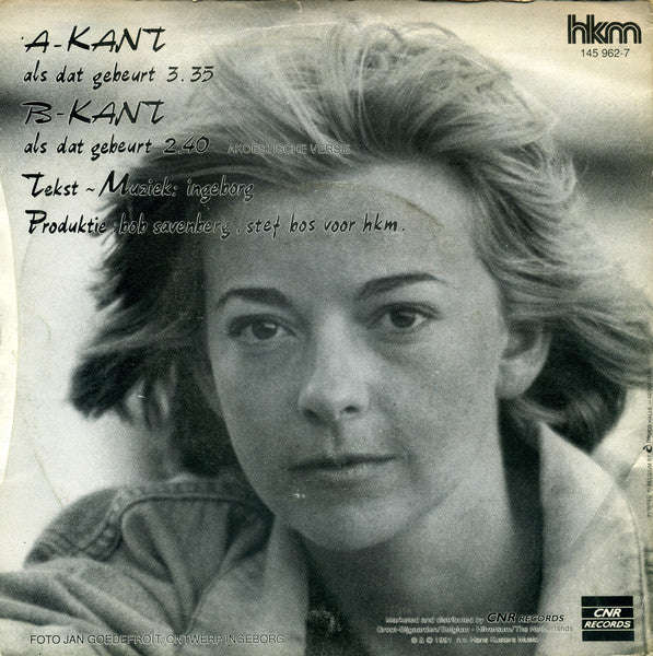 Ingeborg - Als Dat Gebeurt Vinyl Singles Vinyl Very Good (VG) <br> Hoes Good Plus (G+)