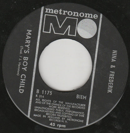 Nina & Frederik - Mary's Boychild Vinyl Singles Vinyl Goed / Hoes Generic
