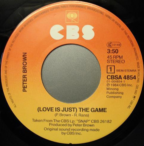 Peter Brown - (Love Is Just) The Game (B-Keus) Vinyl Singles Vinyl Goed / Hoes Slecht