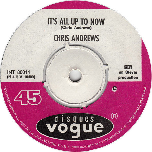 Chris Andrews - To Whom It Concerns Vinyl Singles Vinyl Very Good (VG) <br> Hoes Generic