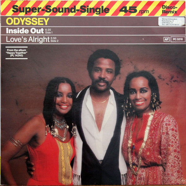 Odyssey - Inside Out / Love's Alright (MAXI) Maxi-Singles Vinyl (VG) <br> Hoes (G+)