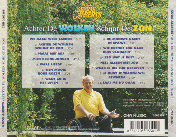 Koos Alberts - Achter De Wolken Schijnt De Zon (CD) Compact Disc Goede Staat