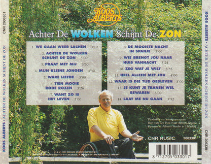 Koos Alberts - Achter De Wolken Schijnt De Zon (CD) Compact Disc Goede Staat