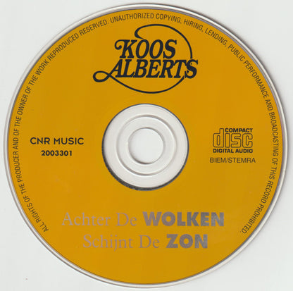 Koos Alberts - Achter De Wolken Schijnt De Zon (CD) Compact Disc Goede Staat