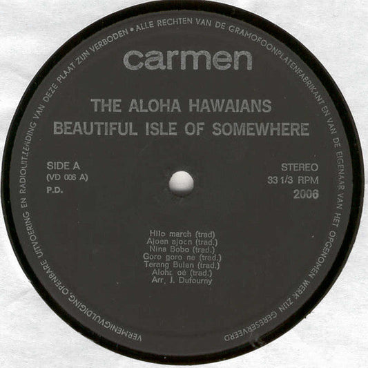 Aloha Hawaiians - Beautiful Isle Of Somewhere (LP) Vinyl LP Vinyl Zeer Goed / Hoesje Goed "VINYLSINGLES.NL"