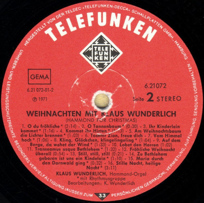 Klaus Wunderlich - Weihnachten Mit Klaus Wunderlich (LP) 46208