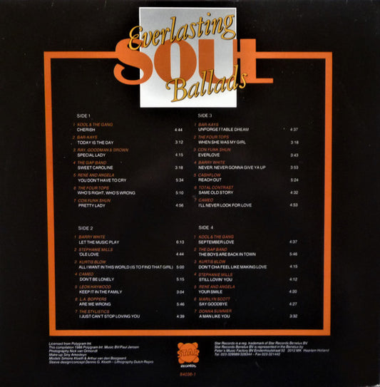 Various - Everlasting Soul Ballads Double-Album Vol 1 (LP) Vinyl LP Dubbel Vinyl Zeer Goed / Hoesje Goed "VINYLSINGLES.NL"