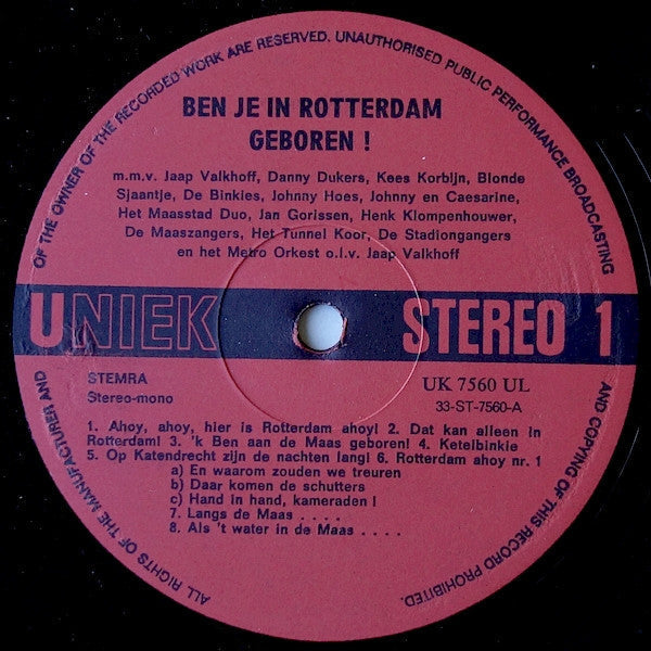 Various - Ben Je In Rotterdam Geboren (LP) 48414
