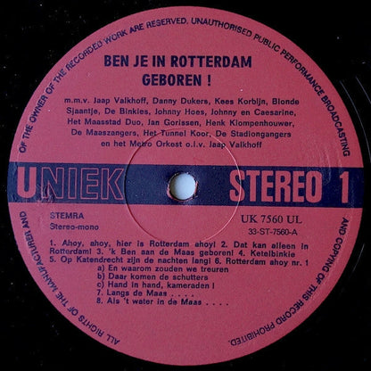 Various - Ben Je In Rotterdam Geboren (LP) 48414
