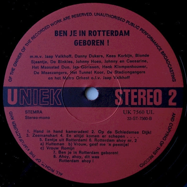 Various - Ben Je In Rotterdam Geboren (LP) 48414