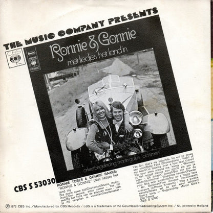 Ronnie Tober & Gonnie Baars - Oh Joseph, Joseph Vinyl Singles Vinyl Very Good (VG) <br> Hoes Good Plus (G+)