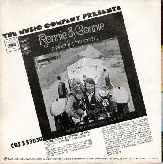 Ronnie Tober & Gonnie Baars - Oh Joseph, Joseph Vinyl Singles Vinyl Zeer Goed / Hoesje Goed "VINYLSINGLES.NL"