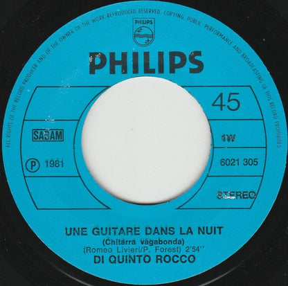 Di Quinto Rocco - Une Guitare Dans La Nuit 33049 Vinyl Singles Goede Staat