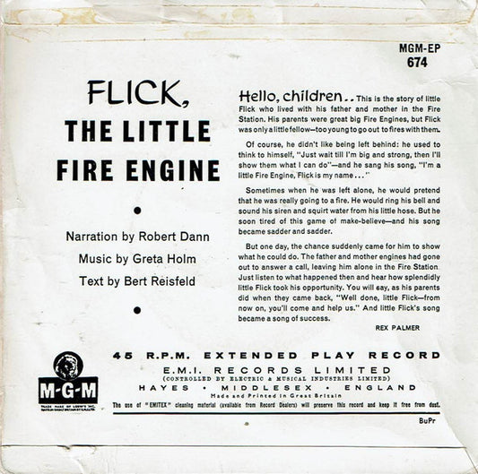 Bert Reisfeld, Greta Holm, Robert Dann - Flick, The Little Red Fire Engine