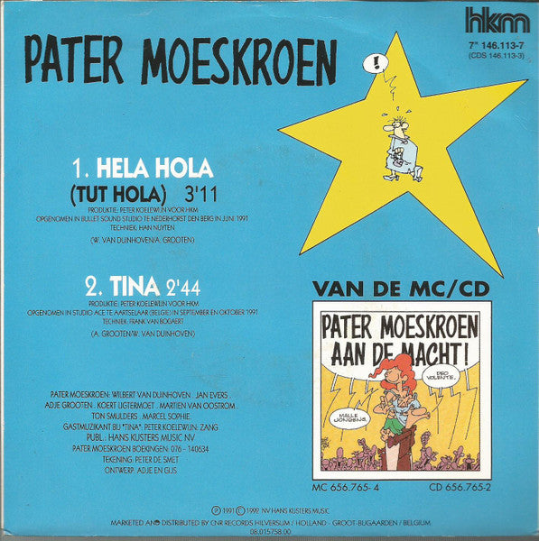Pater Moeskroen - Hela Hola (Tut Hola) Vinyl Singles Vinyl Very Good (VG) <br> Hoes Good Plus (G+)