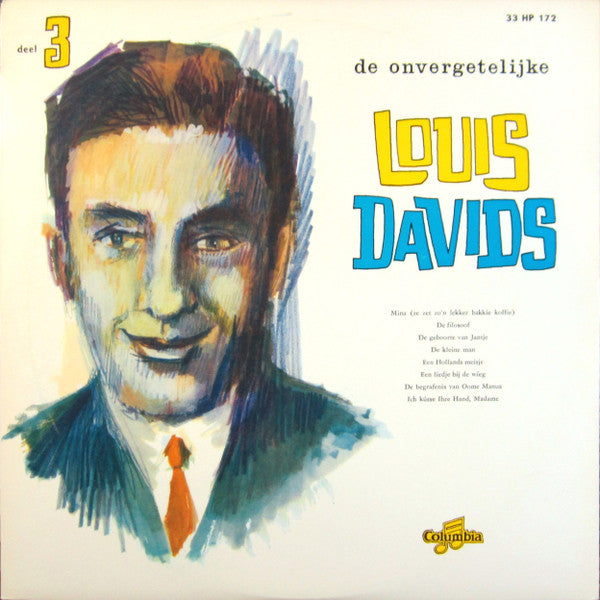 Louis Davids - De Onvergetelijke Louis Davids Deel 3 (10") Vinyl LP 10" Vinyl Zeer Goed / Hoesje Goed "VINYLSINGLES.NL"