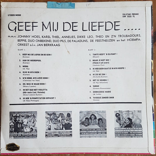 Various - Geef Mij De Liefde (LP) Vinyl LP Vinyl Zeer Goed / Hoesje Goed "VINYLSINGLES.NL"