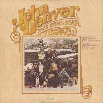John Denver - Back Home Again (LP) Vinyl LP Vinyl Very Good (VG) <br> Hoes Good Plus (G+)