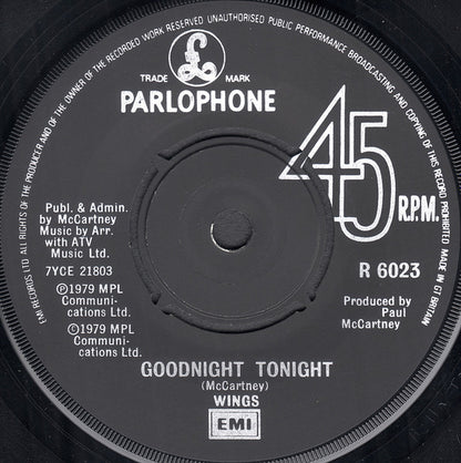Wings - Goodnight Tonight Vinyl Singles Vinyl Goed / Hoes Generic