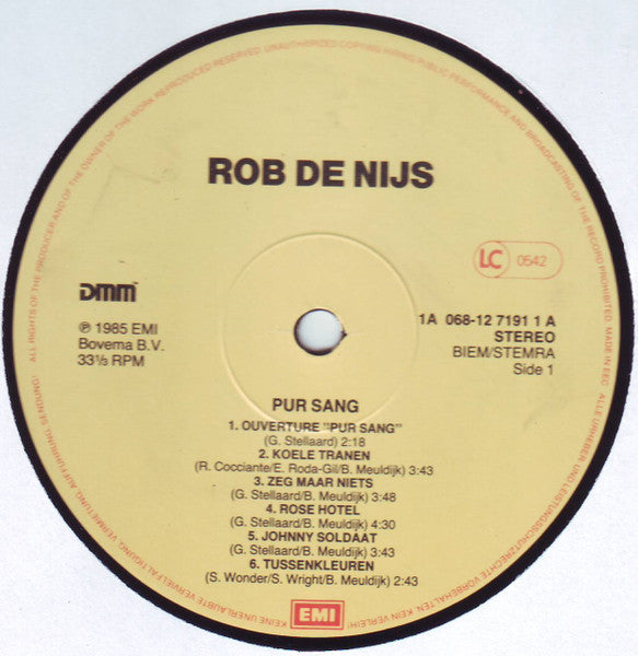 Rob de Nijs - Pur Sang (LP) 51236 Vinyl LP Goede Staat