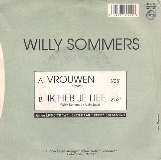 Willy Sommers - Vrouwen Vinyl Singles Vinyl Zeer Goed / Hoesje Goed "VINYLSINGLES.NL"